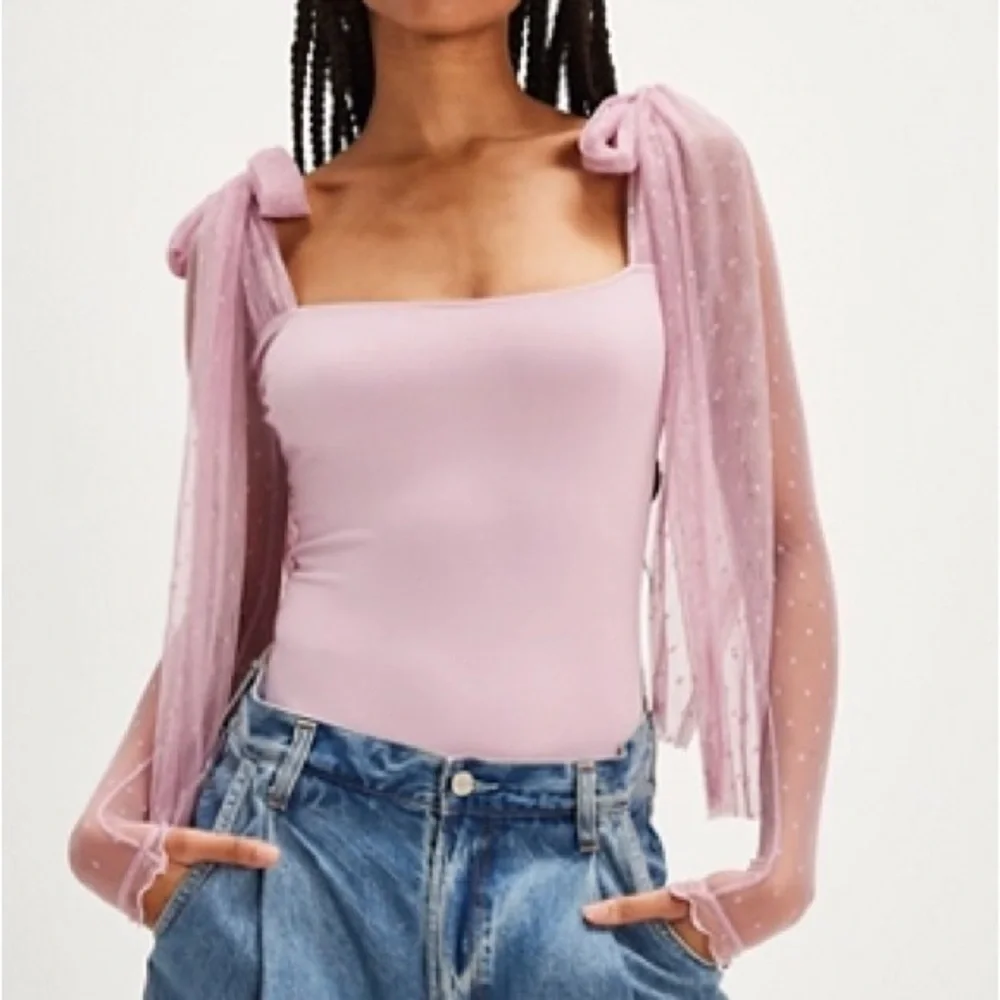 Free People | Tongue Tied Bodysuit | Plum Blossom | Large | NWT‎